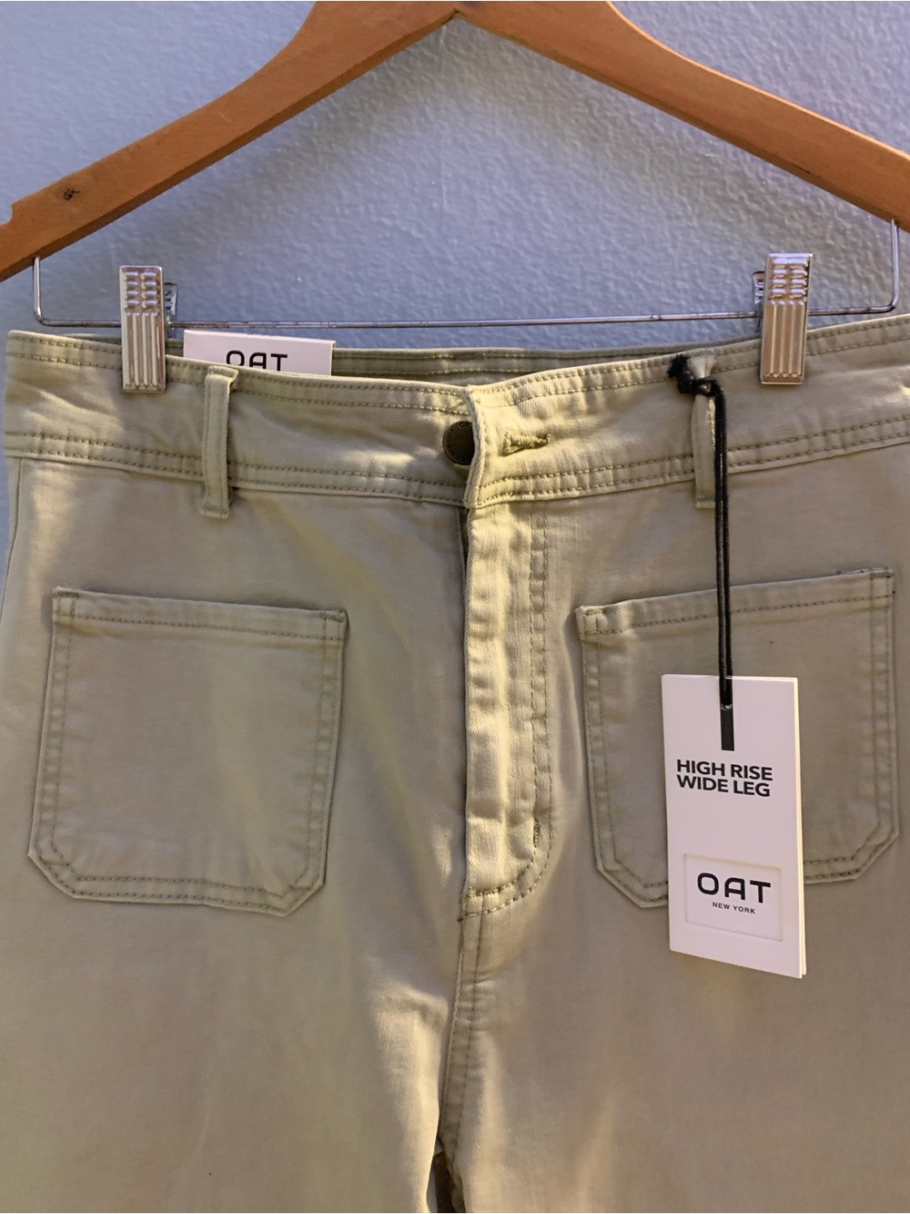 Hugh Rise Wide Leg Pants in Olive - Picture 2 of 2